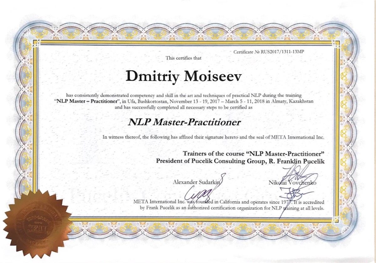 NLP Master-Practitioner